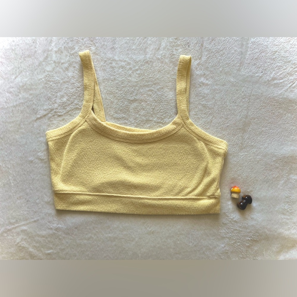 Corduroy Yellow Crop Top ✨
